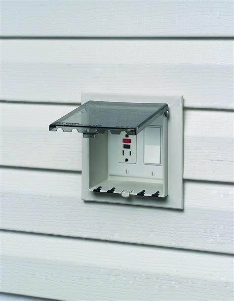 siding around electrical box|exterior waterproof electrical box.